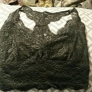 Gray lace bralette